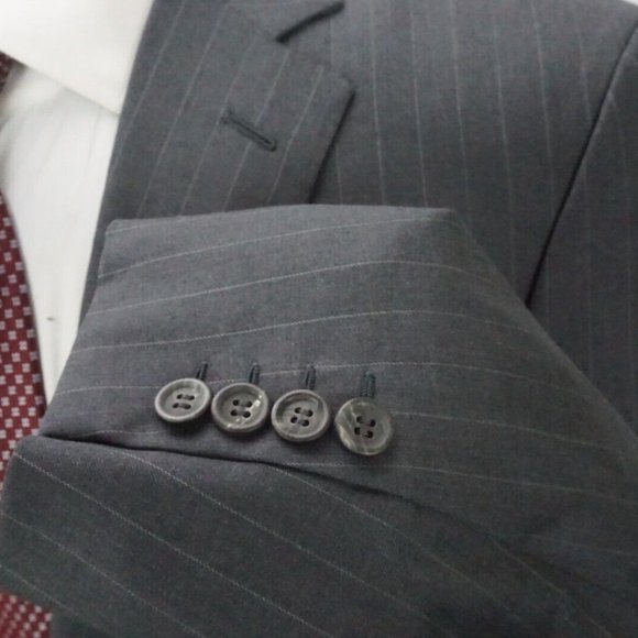 Brioni Brunico Theta S160s Wool Gray Pinstriped 2Pc Suit Jacket Pants Sz 41R NEW - Picture 5 of 13